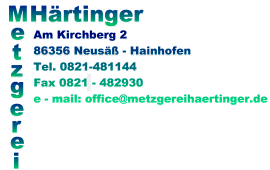 Firmenlogo der Metzgerei und Partyservice Härtinger